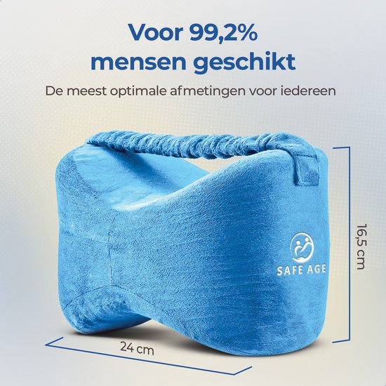 Safelife oreiller de genoux orthopédique - oreiller de jambe pour dormir sur le côté - oreiller de genoux pour dormir sur le côté - oreiller de genoux - oreiller de genoux - oreiller de sommeil latéral adultes