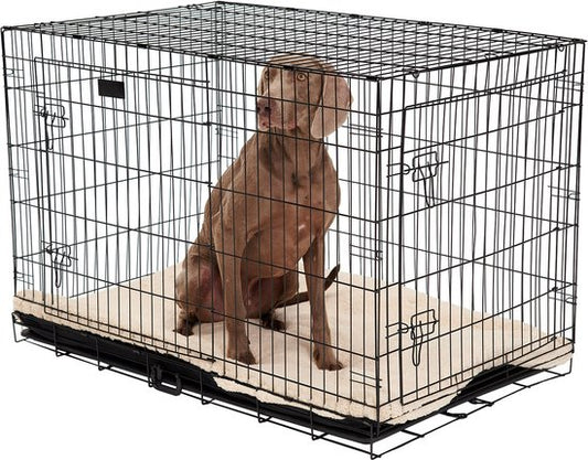 Brixy Dog Bench - Banc pour chiens - Taille XL - Pliable - 107 x 72 x 77 CM - 2 portes - Noir