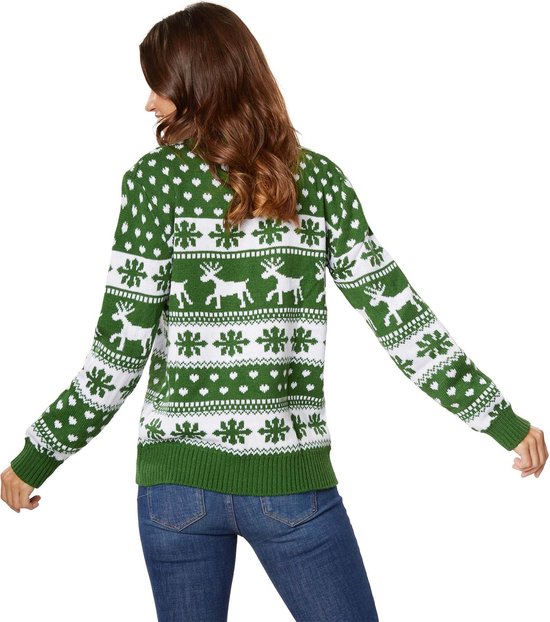 Dressforfun Pull de Noël hiver magique vert et blanc pour femmes S - robe costume halloween déguisement carnaval déguisement carnaval déguisement carnaval - 303340
