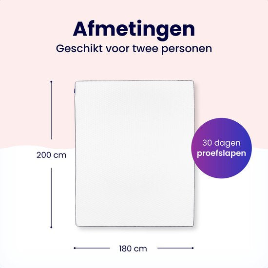 Soulsnooze® - DuoComfort Premium Topper 180x200 cm - Surmatelas - Design réglable - 3D Air Mesh - Matelas à mémoire de forme - 30 nuits de sommeil d'essai - Housse lavable - Antiallergique