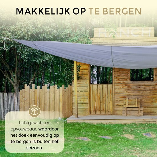 O'DADDY® Toile d'ombrage 4x3m Rectangle - Voile solaire - Filet d'ombrage - Store avec matériel de fixation - Imperméable - Protection solaire UV30 - Gris foncé