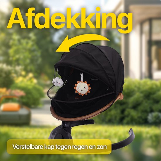 MATTI® - Berceuse électrique - Balançoire pour bébé - Balançoire - Babyswing - Bluetooth et télécommande inclus