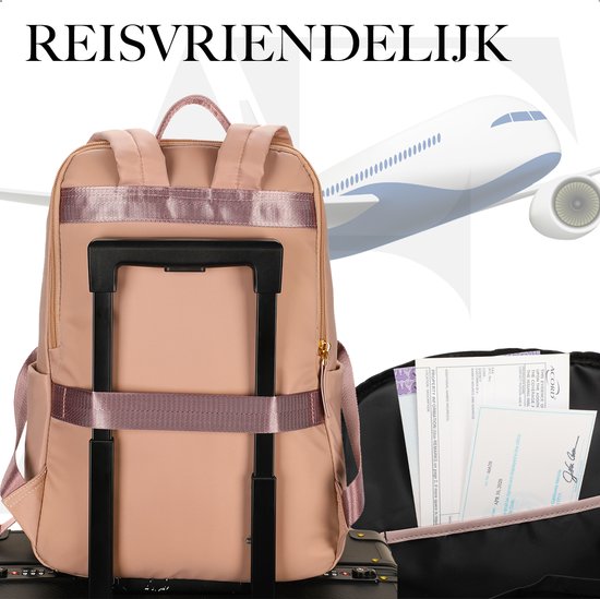 aramae® - Sac à dos femme - Sac à dos femme - Sac à dos fille - Sacoche pour ordinateur portable 14 pouces - Sac d'école - Sac à dos rose