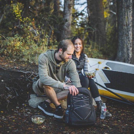 Sac à dos isotherme (25L) - Contient 28 canettes - Sac à lunch pour femmes et hommes - Noir