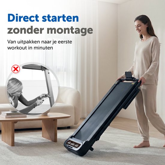ACTYV Tapis de course pliable 1-12km/h - Avec huile de lubrification, tapis de protection - Tapis de course - Tapis de marche - Pour la maison - Électrique - Pliable V3