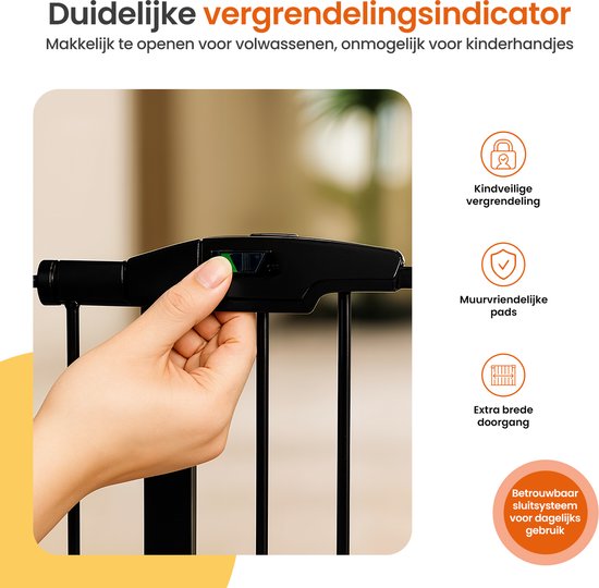 Goliving Porte d'escalier sans perçage - 2 pièces - 75 à 103 cm - Fixation par pince - Modèle à pince - Extensible - Métal - Barrière pour enfants - Barrière pour chiens - Noir