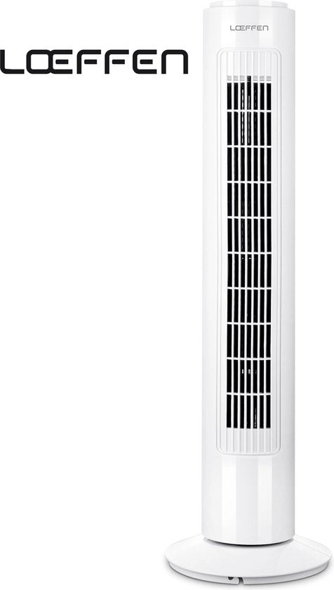 LOEFFEN 1015471 Ventilateur de tour - Ventilateur de luxe avec fonction oscillante - Blanc