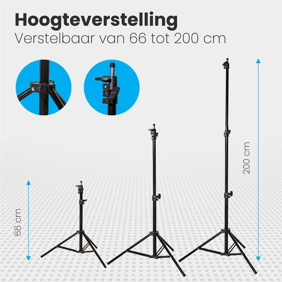 Auronic Softbox Studio Lamp - Set complet avec sac de transport - 50x70 cm - Noir