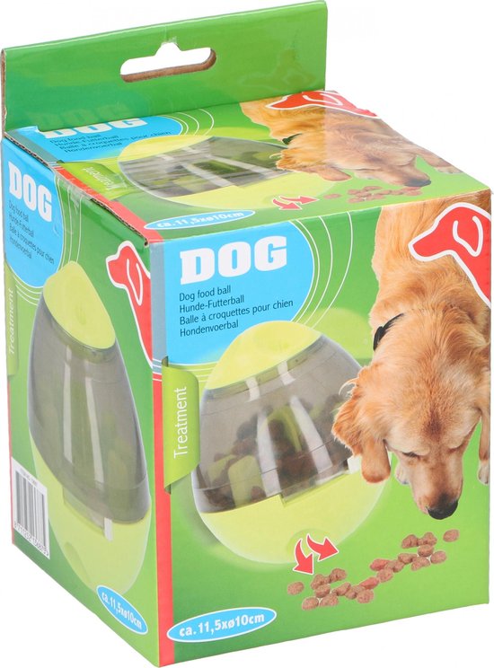maxxpro Snack Ball - Petit chien ou chat - Jouet pour animaux - Contre l'ennui - Balle de jeu - Ajustable - Vert