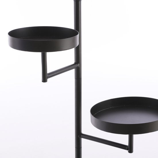 Étagère murale Mica Decorations - Métal - Etagères rondes superposées - L36 x L30 x H120 cm - Noir