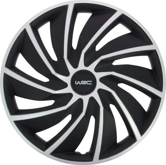 Enjoliveurs WRC 14 pouces - argent/noir - 4 pièces