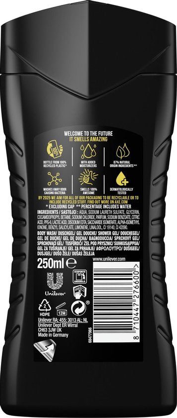 Gel douche Axe Black 3-in-1 - 250 ml