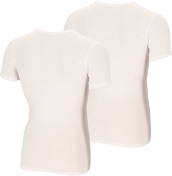 T-shirt homme Apollo Bambou - Col rond - 2-pack - Blanc - S