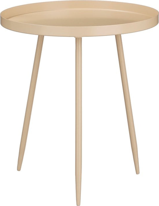Mica Decorations Table d'appoint Flores - H44 x Ø40 cm - Métal - Beige