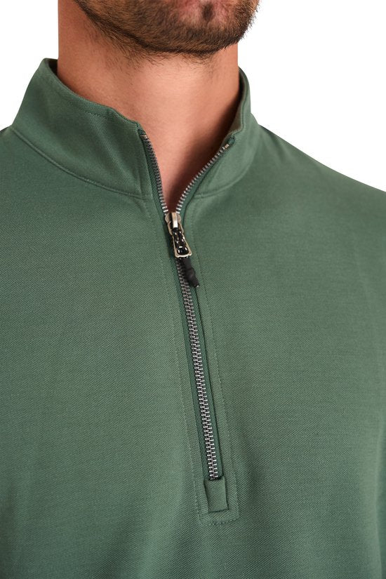 Mario Russo Pique Longsleeve Shirt - Sweater Men - Sweater Men - Turtleneck Men - L - Green