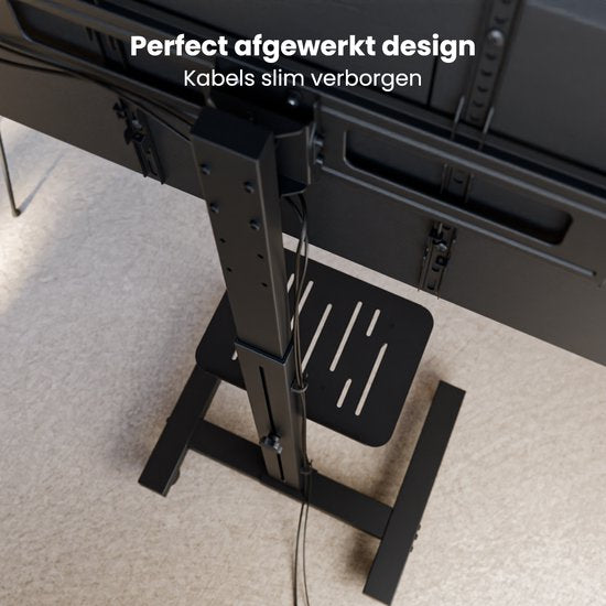 Auronic TV Stand - Pied TV - Mobile - Rotatif - Réglable - Inclinable - Roues avec frein - 32 à 75 pouces - Noir