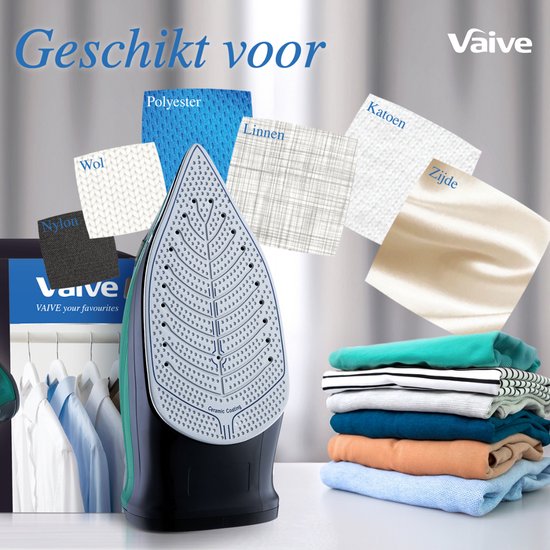 VAIVE TurboSteam 2400 - Fer à vapeur - Fers à vapeur - 2400W - Réservoir d'eau 320 ML - Fonction bosse de vapeur