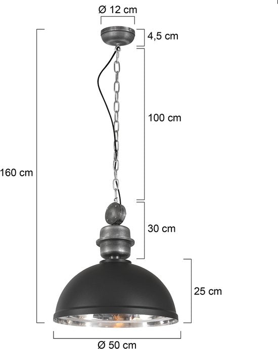 Steinhauer Lampe pendante Mexlite Gaeve- noir