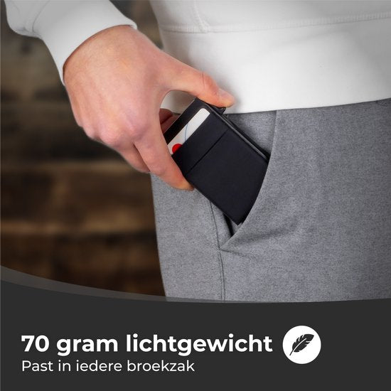 Nuvance - Porte-cartes extensible - Protection RFID - Porte-cartes pour hommes et femmes - Porte-cartes - Porte-cartes de crédit - Noir