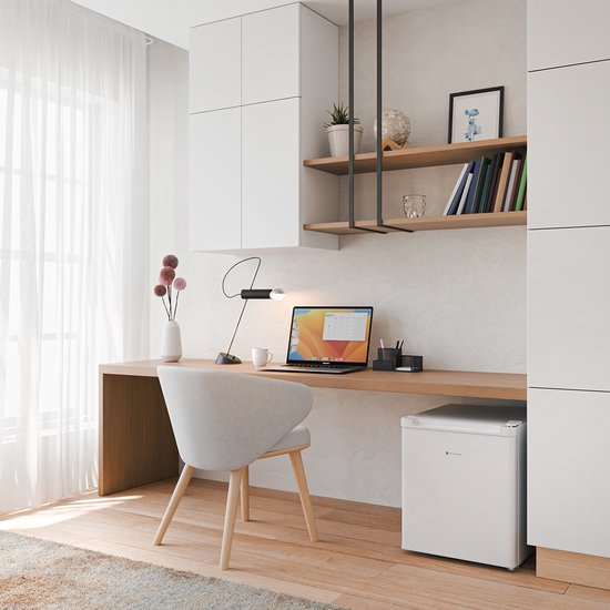 KitchenBrothers Mini Fridge - 40L - Petit réfrigérateur - Freestanding - Frigo - Compact - White