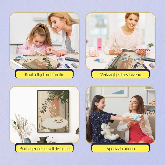 Rubye® Peinture au diamant - Peinture au diamant adultes - Peinture au diamant enfants - Package peinture au diamant complet - Terrasse café - 30x40cm