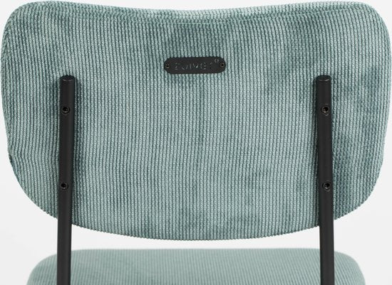 Zuiver Benson Tabourets de bar dossier 64.5 cm Gris/Bleu - Lot de 2
