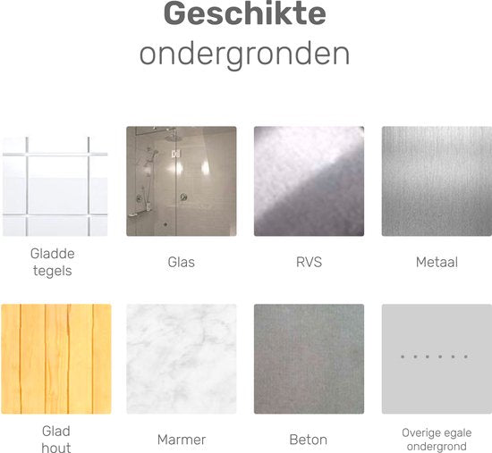 Miroir adhésif XL - Luft - 40x40 - 4 pièces - Décoration murale