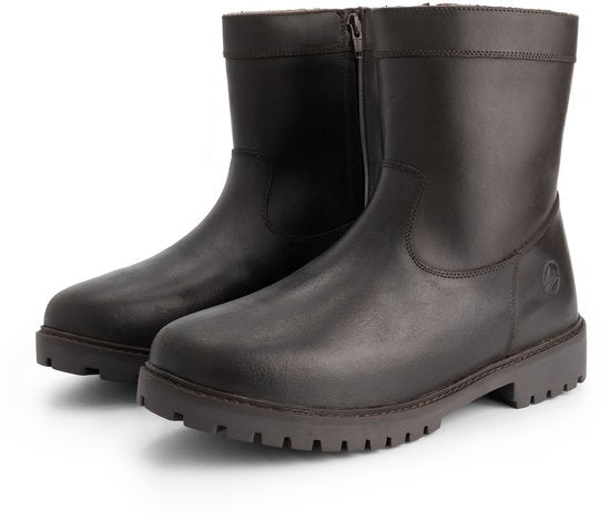 Travelin' Husby Hommes - Bottes - Doublées de laine - Marron foncé - Taille 42
