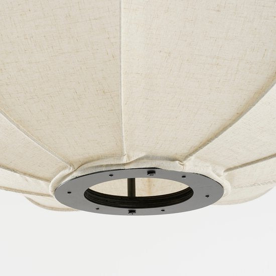 Lampe pendante Pego Mica Decorations - H94 x Ø83 cm - Lin - Blanc cassé