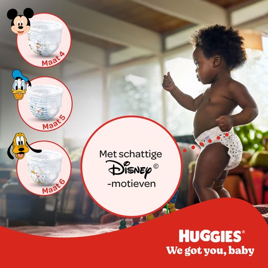 Culotte de protection Huggies® Little Movers, Taille 4 (9 à 14 kg), 120 culottes de protection avec motifs Disney©, Giga pack