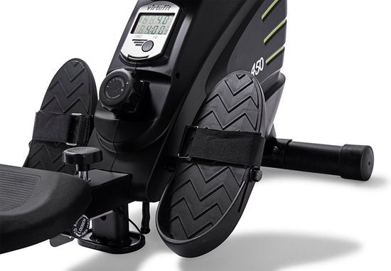 VirtuFit Row 450 - Rameur - Système de résistance magnétique silencieux - Rameur - 10 résistances - Pliable - Rameurs - Roues de transport incluses