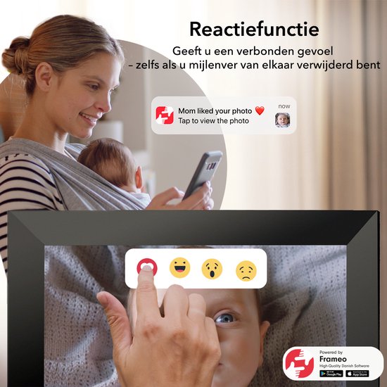 Cadre photo numérique UMBRION - Frameo - 10.1 inch - 32 GB - Cadre photo numérique avec Wifi - Cadre photo numérique - Cadre photo numérique Frameo - Cadre photo numérique - Cadres photo numériques