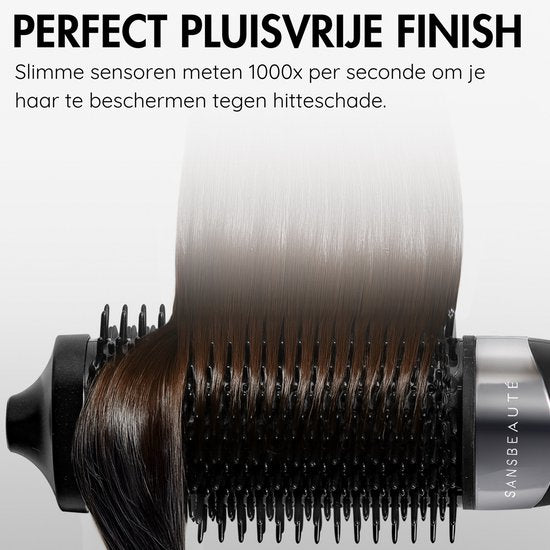 Sansbeauté® Wet-2-Dry Hairdryer Brush - Multistyler - Airstyler - Hairbrush - Curling Brush - Hairbrush - Styling Brush - Heat Brush - Volume and Curls - Rotating Cable