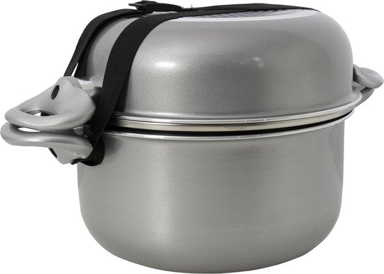 Gimex Ensemble de casseroles et poêles - Induction - Argent - 9 pièces