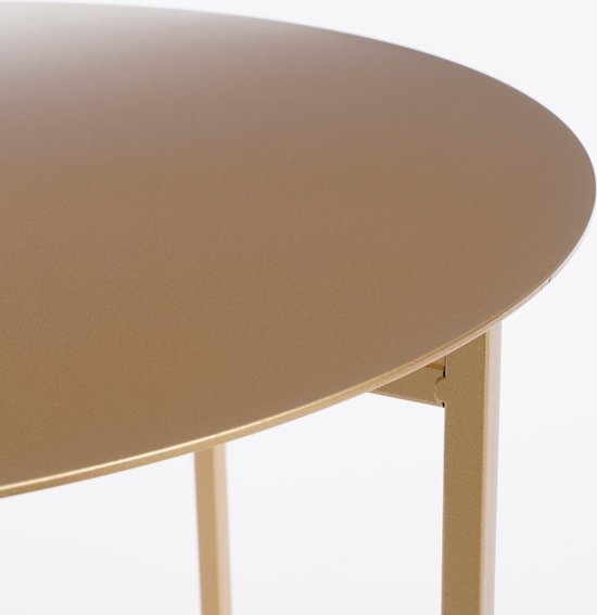 Mica Decorations Table d'appoint Mikki - H40 x Ø40 cm - Métal - Or