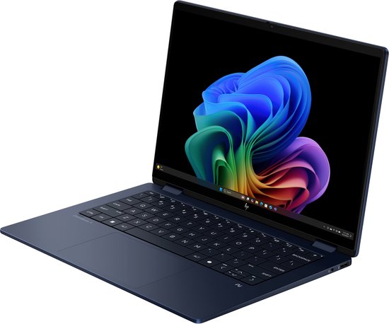 HP OmniBook X FlipNGAI 14-fm0013dx Copilot+ PC Intel Core Ultra 5 226V Hybride (2-en-1) 35,6 cm (14") Écran tactile 2K 16 Go LPDDR5x-SDRAM 512 Go SSD Wi-Fi 6E (802.11ax) Windows 11 Home Blue