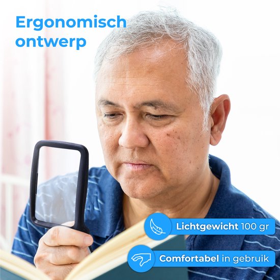 Nuvance - Loupe avec éclairage - Miroir grossissant - Lampe loupe avec éclairage LED - Loupe de lecture pour adultes et personnes âgées