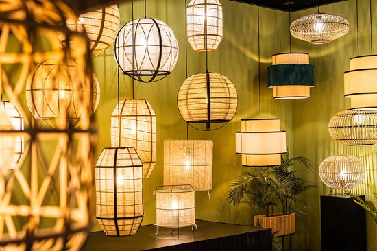 Mica Decorations Page Lampe pendante - Ø31 cm - Bambou - Brun