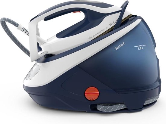 Tefal Pro Express Protect GV9221 - Générateur de vapeur - 2600W - 7.6 Bar de pression de vapeur - 550 g/min de vapeur - semelle de repassage Durilium AirGlide - réservoir d'eau détachable de 1.8L - arrêt automatique - système anti-calcaire - puissant, eff