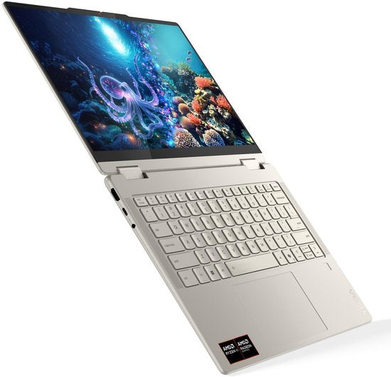 Lenovo Yoga 7 2-en-1 14AKP10 AMD Ryzen AI 5 340 Hybride (2-en-1) 35,6 cm (14") Écran tactile WUXGA 16 Go LPDDR5x-SDRAM 512 Go SSD Wi-Fi 7 (802.11be) Windows 11 Home English Copilot+ pc Gris