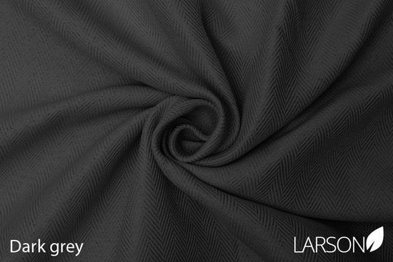 Larson - Luxury Hotel Series Rideau occultant - Motif à chevrons - Crochets - Gris foncé - 150 x 250 cm - occultant & prêt-à-porter