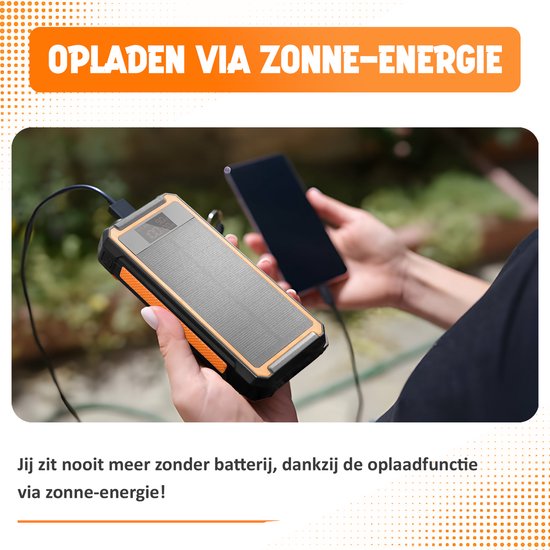LAKOO Banque d'énergie solaire - banque d'énergie solaire - banque d'énergie - 30000MAH - Babyphone - Babyphone - Alimentation solaire - Lumière LED étanche - Chargement sans fil - Connexion babyphone