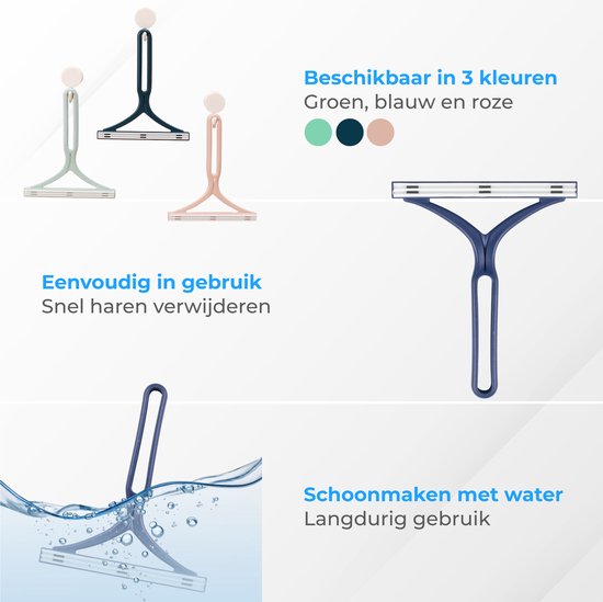 Nuvance - Épilateur pour animaux de compagnie - Épilateur pour chats - Épilateur pour chiens - Épilateur pour peluches - Bleu