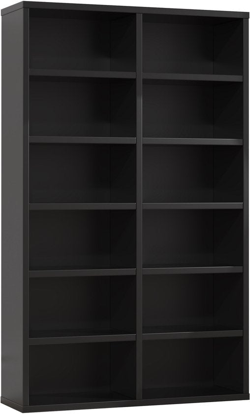 Armoire de rangement CD DVD - armoire à compartiments collections miniatures - noir