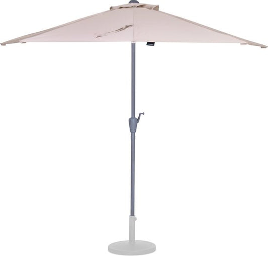 VONROC Premium Parasol Magione - Parasol de balcon durable - Semi-circulaire 270x135cm - Toile résistante aux UV - Beige - Housse de protection incluse