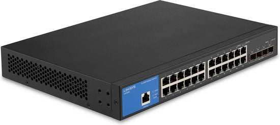 Linksys LGS328C - Commutateur réseau - Gigabit - Géré - 24 ports - 4 ports SFP+ - Noir