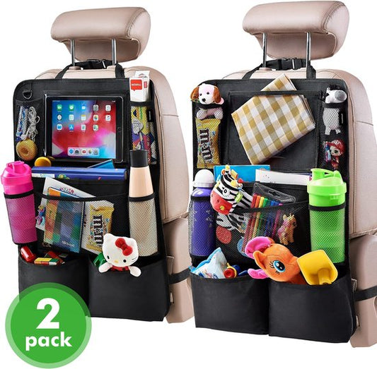 Travelhawk Car organizer - Organisateur de siège auto pour enfants - Avec support pour iPad - Noir