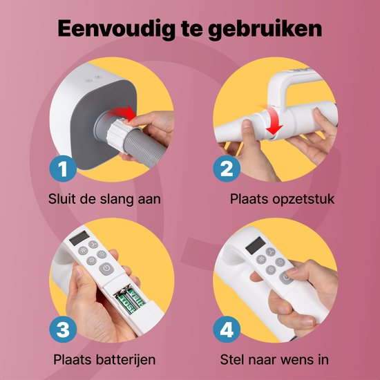 Jake and Jacky Professional Dog Hair Dryer - Souffleur d'eau pour chien - avec 4 accessoires - Séchoir pour chien - Design silencieux