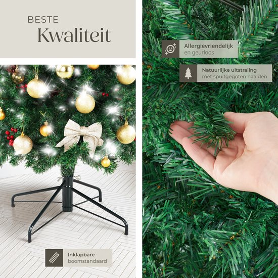 tectake® Arbre de Noël artificiel - Plus vrai que nature avec des branches flexibles - Volumineux - Stable et facile à assembler - Arbre de Noël artificiel comme décoration de Noël - 200 cm - 832 branches - vert