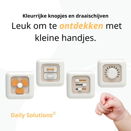 Daily Solutions® Cube d'activités - Jouets Montessori pour enfants - Jouets sensoriels - Jouets éducatifs - Plaisir du jeu